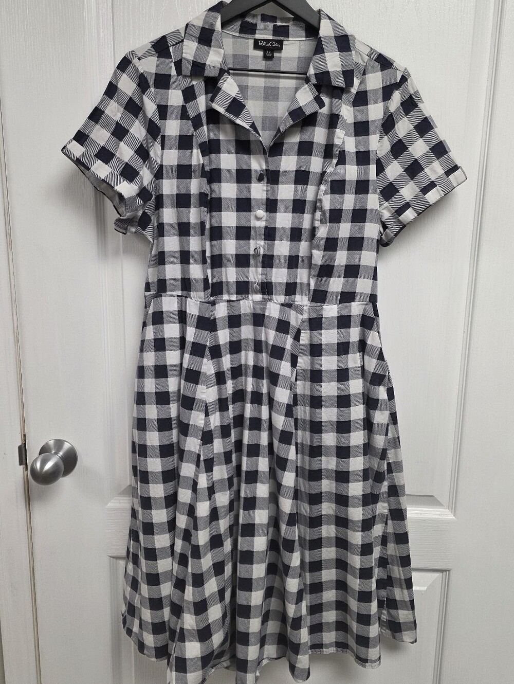 Torrid Retro Chic Blue Plaid Dress Size 12 - Picture 1 of 6